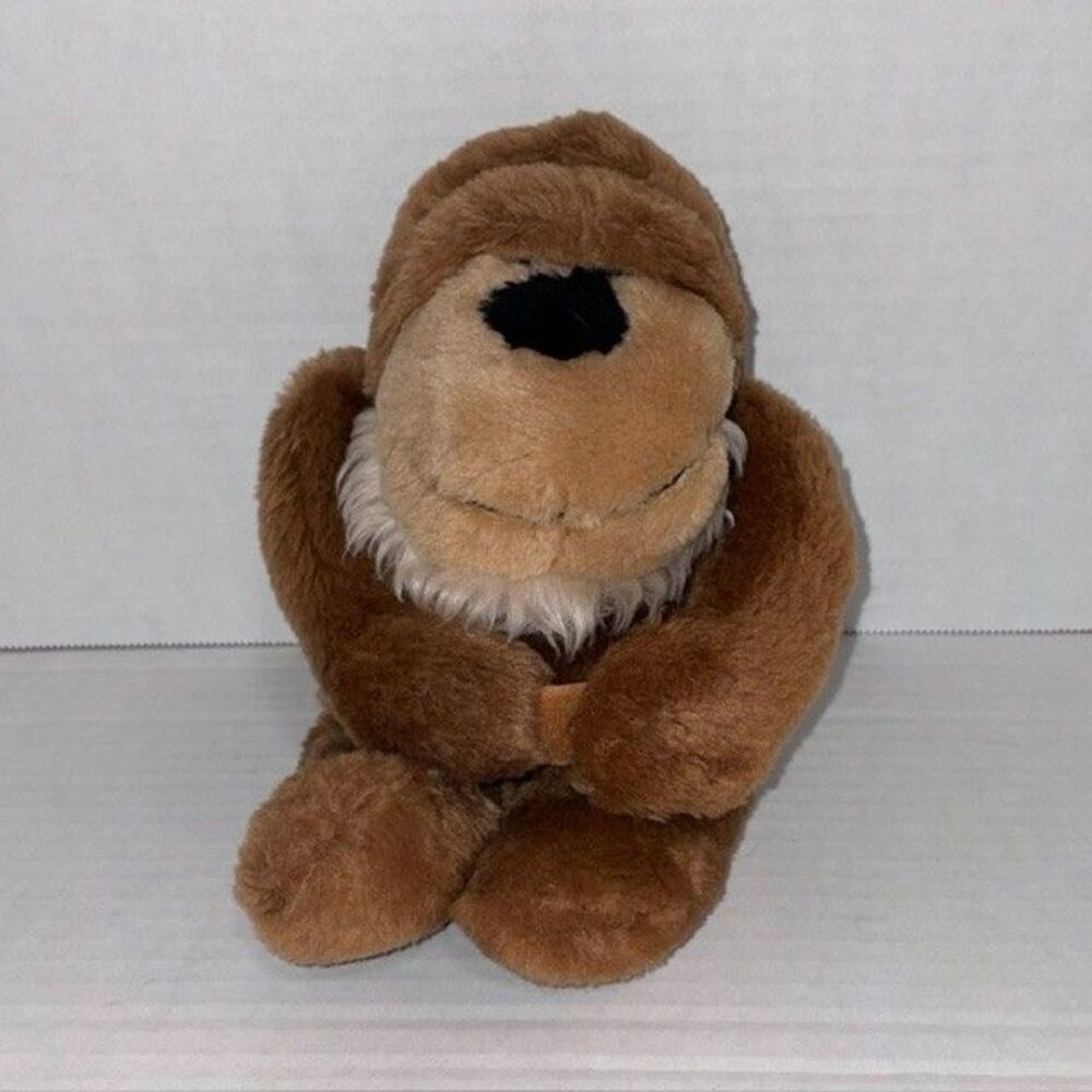 Rare Wallace Berrie Brown Bubba Gorilla Plush 10" Vintage 1981 Stuffed Toy Korea